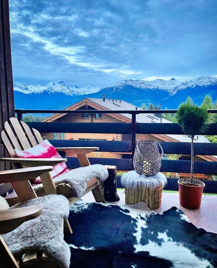 Window On Crans Montana, Appartement Avec Vue Sur Les Alpes المظهر الخارجي الصورة